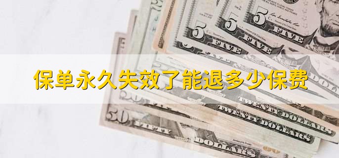 保单永久失效了能退多少保费，保单的现金价值