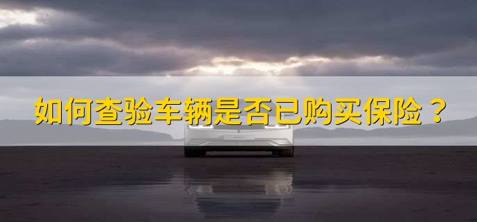 如何查验车辆是否已购买保险，有以下四种方法