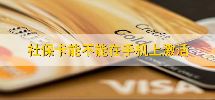 社保卡能不能在手机上激活，电子社保卡可以