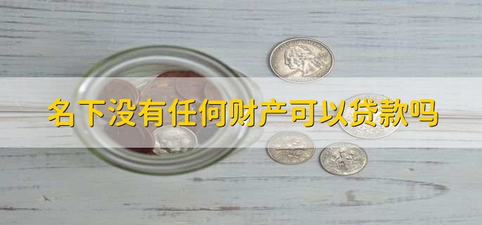 名下没有任何财产可以贷款吗，可以